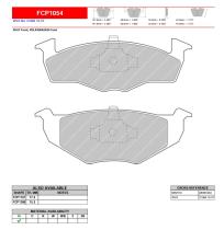 FERODO RACING FCP1054H - JGO PASTILLAS FRENO FERODO RACING