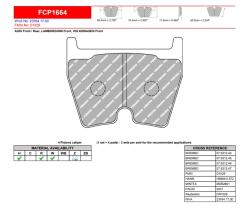 FERODO RACING FCP1664H - JGO PASTILLAS FRENO FERODO RACING