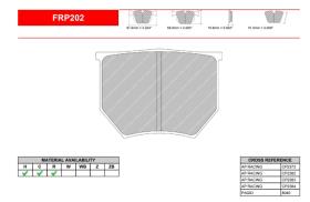  FRP202R - JGO PASTILLAS FRENO FERODO RACING