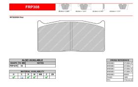 FERODO RACING FRP308H - JGO PASTILLAS FRENO FERODO RACING