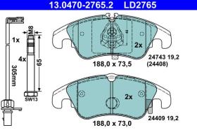 ATE LD2765 - CERAMIC PASTILLA DE FRENO