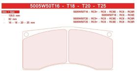 ORECA 1PFCL5005W50T16RC6 - JGO PASTILLAS FRENO CL BRAKES RC6