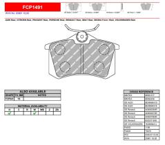 FERODO RACING FCP1491W - JGO PASTILLAS FRENO FERODO RACING