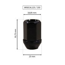 ORECA 8RSECAL125 - TUERCA CONICAS ALUMINO 60 GRADOS 12X125 NEGRA