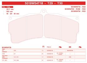 ORECA 1PFCL5019W54T18RC8 - JGO PASTILLAS FRENO CL BRAKES RC8R